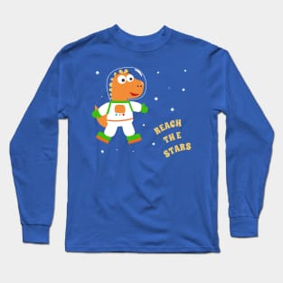 Cute dinosaur astronaut. Long Sleeve T-Shirt